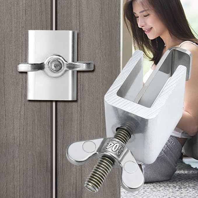 Portable Door Lock Upgraded,Heavy Duty Adjustable Portable Door Lock for Travel,Portable Security Door Locks Devices for Home,Hotel,Dorm,Additional Security and