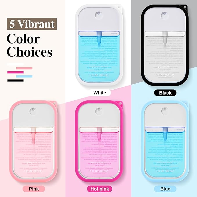 Silicone Case Compatible with Touchland Hand Sanitizer Spray (Fit for 1 FL OZ/30 mL), Protective Case with Keychain