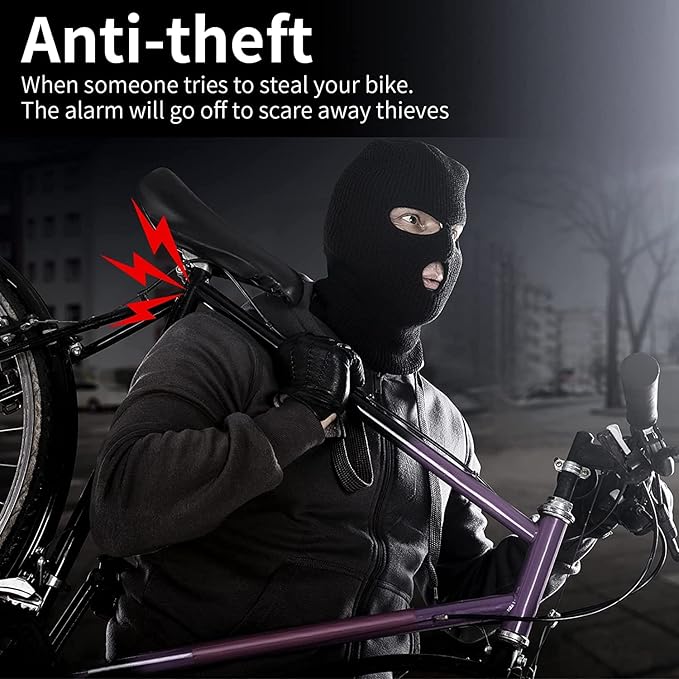 113dB Bike Alarm, Wireless Vibration Motion Sensor Waterproof Motorcycle Alarm with Remote, Anti-Theft Vibration Bicycle Alarm Waterproof Vehicle Security Alarm System, 2 Pack