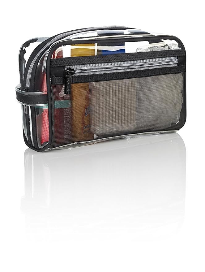 Conair Travel Toiletry Bag for Women and Men, Clear Bag by Travel Smart