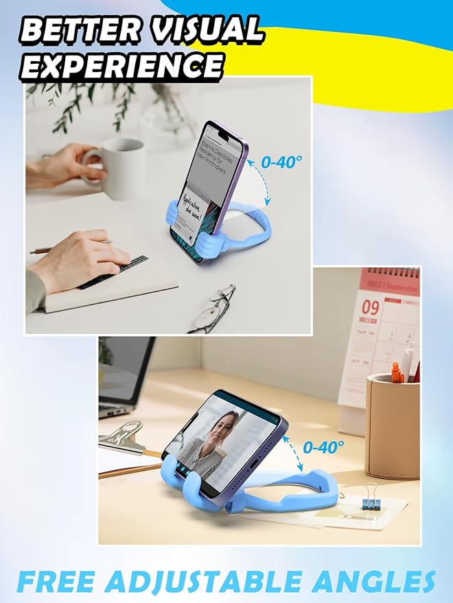 Gifts for Teen Boys Girls Kids: Thumbs Up Lazy Phone Stand Cell Phone Holder Gift for Men Women Adults Funny Gadgets Teenage Dad Father Husband Wife Who Have Everything Stocking Stuffers Cute Things