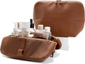 THE VERTI-Vertical Waterproof Makeup & Toiletry Bag | 23-Pocket Organizer with Upright, Fold-Down Design for Skincare, Toiletries & Essentials (Mahogany, Medium)