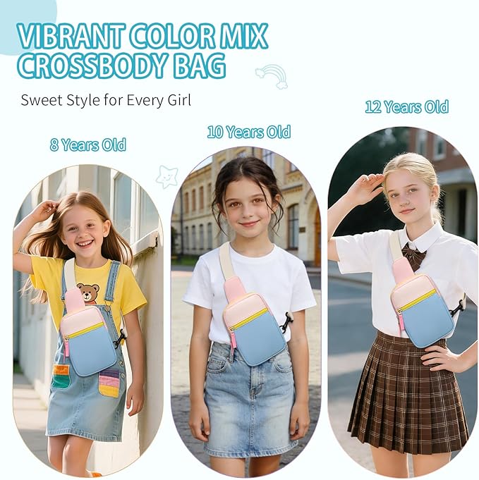 Mothers Day Gifts for Daughter, Birthday Graduation Gifts for 8 9 10 11 12 Year Old Teens Girls Her,Fanny Pack Sling Crossbody Bag Belt Bags Purse, Preppy Teen Girl Gift Trendy Stuff Travel Essentials