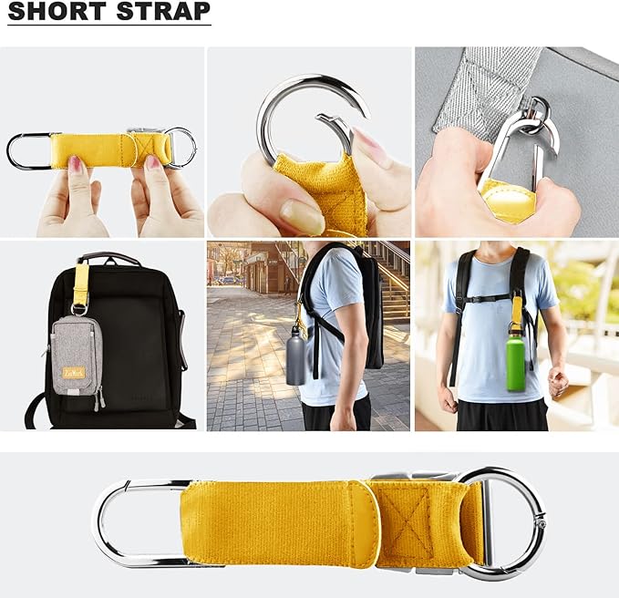 ZINZ Elastic Jacket Gripper Travel Strap with D-Ring Hooks and Buckle, Suitcase Straps Belts Travel Accessories, Makes Your Hands Free