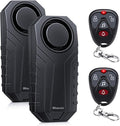 WSDCAM 113dB Loud Anti Theft Vibration Sensor Alarm Systems for Electric Bike Motorcycle Golf Car Trailer Mailbox Garage Door Waterproof Home Security Bike Accessories Bike Alarm with Remote (2pack)
