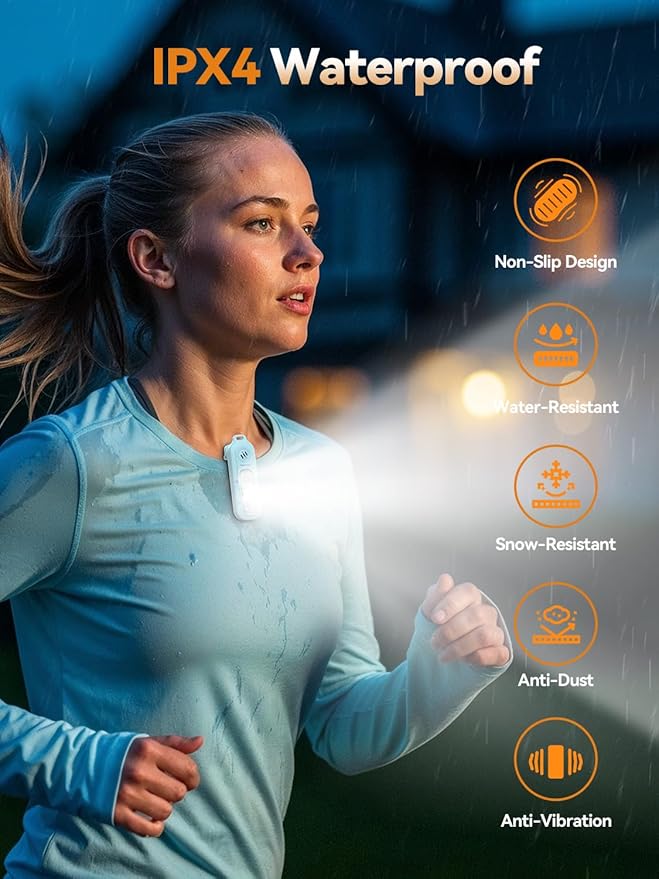 TECKNET Personal Safety Alarm 135dB with SOS Strobe Light for Women - Rechargeable& IPX4 Waterproof Running Lights with Clip On Torch & Low Battery Notice, Safety Siren for Running, Travel Kids, Blue