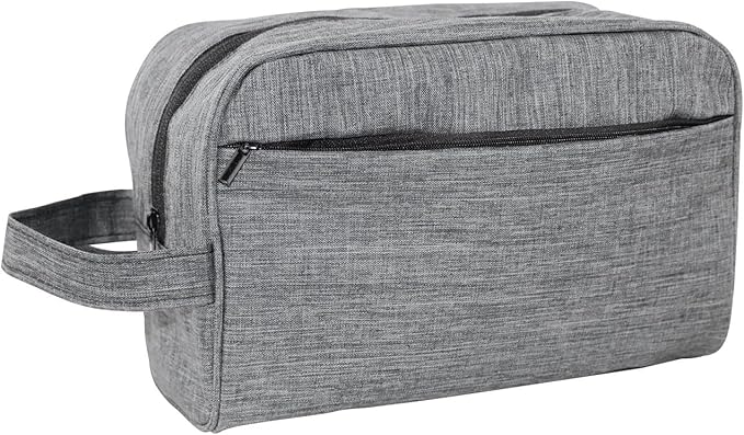 Travel Toiletry Bag - Durable Waterproof Material with Multi-Compartment Organization, Compact Size, Lightweight Portable Hanging Dopp Kit for Toiletries & Travel Accessories(gray)