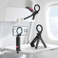 ULANZI MA88 Magnetic Phone Tripod Mount for MagSafe iPhone 17-12 Series, Strongest Magnet Handsfree Airplane Phone Holder for Woman Man, 360° Rotation Long Flight Travel Essentials for Seat Tray Table