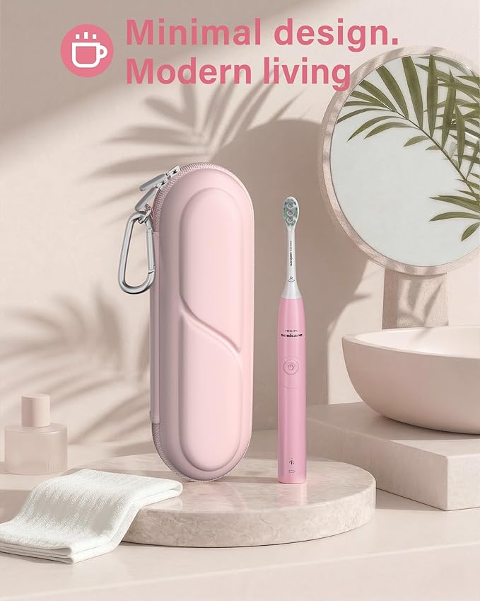 ProCase Toothbrush Travel Case for Oral-B/Oral-B Pro 1000 1500 5000 7000 7500 6000 9600/ Phlips Sonicare 4100 5100 1100 6100 5300 Oral-B iO Electric Toothbrush Portable Hard Container -Pink
