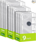 Travel Vacuum Storage Bags, 9 Pack Carry-On Size for Luggage and Suitcase, Vacuum Storage Bags, Vacuum for Bags Storage, Space Saver for Clothes & Clothing - 80% Space Saver(No pump)
