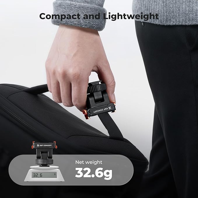 K&F CONCEPT Plastic Cold Shoe Mount Compatible with DJI Osmo Nano/Osmo Action 6, Action Camera Magnetic Quick Mount Holder, Tripod Adapter Hot Shoe Camera Connector