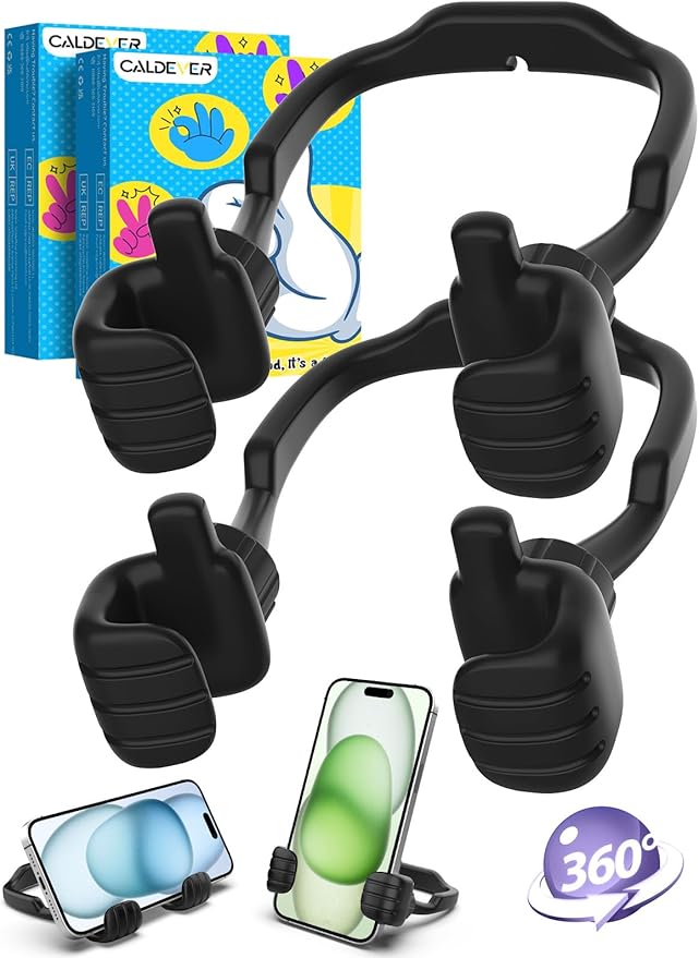 Easter Gifts for Teen Boys Girls Adults Cell Phone Stand Patented 2 Pack Thumbs Up Lazy Phone Stand for iPhone Easter basket stuffers Cell phone Holder for Desk Birthday Gifts for Kids Men Women