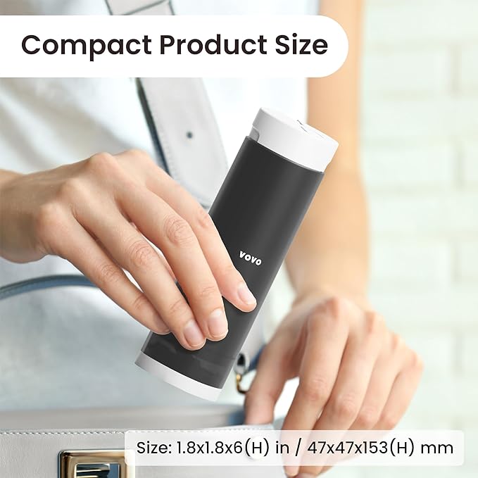 VOVO Go Portable Electric Bidet for Travel - 2 Adjustable Pressure Settings, Compact Handheld Bidet, Ideal for Personal Hygiene & Postpartum Care, Lightweight & Leak-Proof, Made in Korea - Black