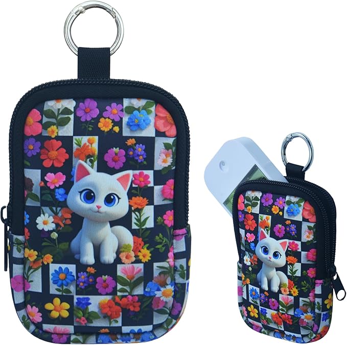 Neoprene Hand Sanitizer Holder Compatible with Touchland, Shockproof Protective Sleeve with Zipper & Snap Hook, Travel Case