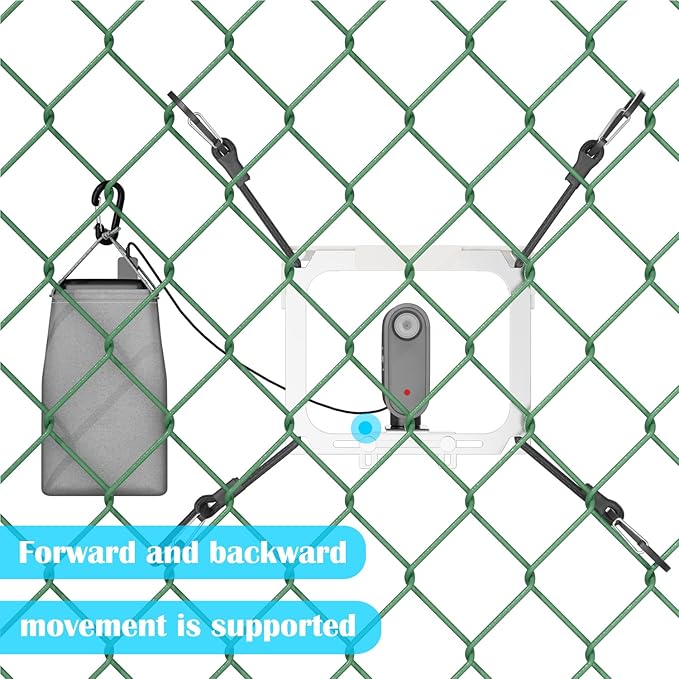 Cell Phone Fence Mount with Shade, Game Recording Mounting Kit Works with Gamechanger, iPhone, Mevo Start, Phones, and GoPro, for Recording Baseball,Softball and Tennis Games(Mini Plus)