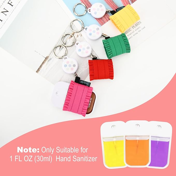 Beautyflier 4pcs Elastic Holder Sleeve for Touchland Power Mist Hand Sanitizer Spray, Cute Hand Sanitizer Holder for Gentle Mist, Glow Mist and Power Mist 1FL OZ, Best Gift for All Ages