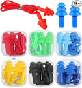 6 Pairs Ear Plugs for Sleeping, Soft Reusable Silicone Earplugs for Swimming & Noise Cancelling Ear Protection, Comfortable Moldable Fit for Travel, Work, Concerts, Snoring, Black