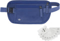 Money Belt for Travel, RFID Blocking, Hidden Money Belt, Passport Holder for Travel (Dark Blue)
