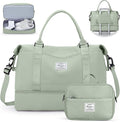 Travel Duffel Bag with Shoes Compartment, Carry on Overnight Weekender Bags for Women, For Spirit Airlines 18x14x8 Personal Item Bag