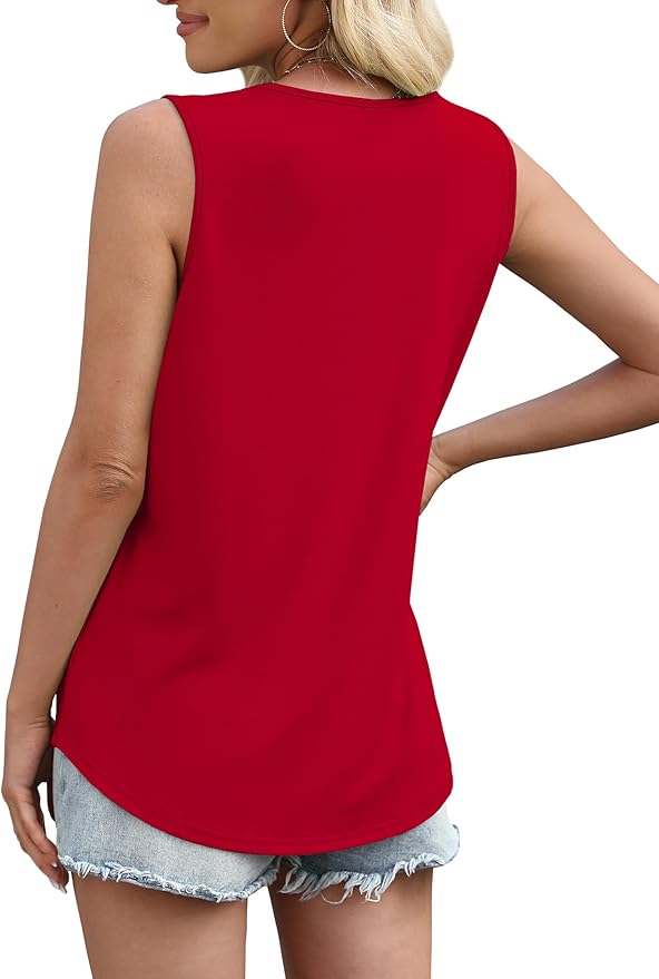 WIHOLL Women's Square Neck Tank Top