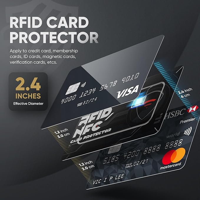 VULKIT 5 Pack RFID Blocking Cards, RFID/NFC Protectors NFC Contactless Protection Wallet Shield Travel Essentials
