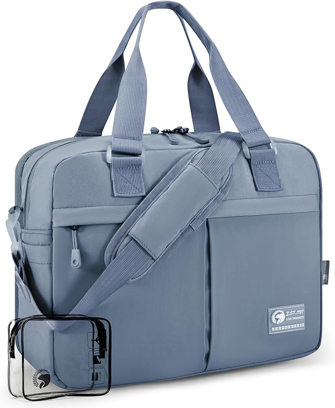 40x30x15cm Personal Item Travel Bag 16x12x6 Under-seat Carry on Bags for Airplanes 20L Expandable 30L Lightweight Duffle Bag Weekender Bags with Wet Pocket for Gym Overnight Hospital Blue