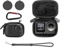 AMAZEAR Carry Case for DJI OSMO Action 6 Accessories, Action6 Portable and Compact Travel Bag Hard Leather Case with Soft Inner for Protection, Organization, and Storage, Black