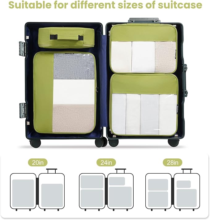 BAGAIL Clear Packing Cubes Packing Organizer for Travel Accessories Luggage suitcase