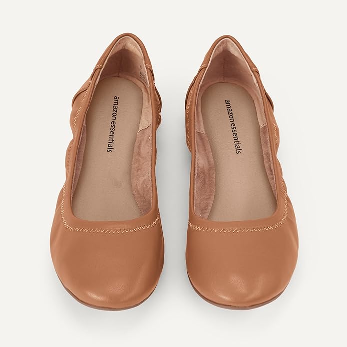 Amazon Essentials Women's Belice Comfortable Slip-On Ballet Flats Shoes