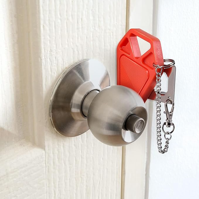 Travel Door Lock for Hotel Rooms Apartment Locks Home Security Defender Door Lock Latch Extra Door Locker from Inside Hotel Safety Door Locks for Travelers Portable Lock for Door Security (2 Pack)
