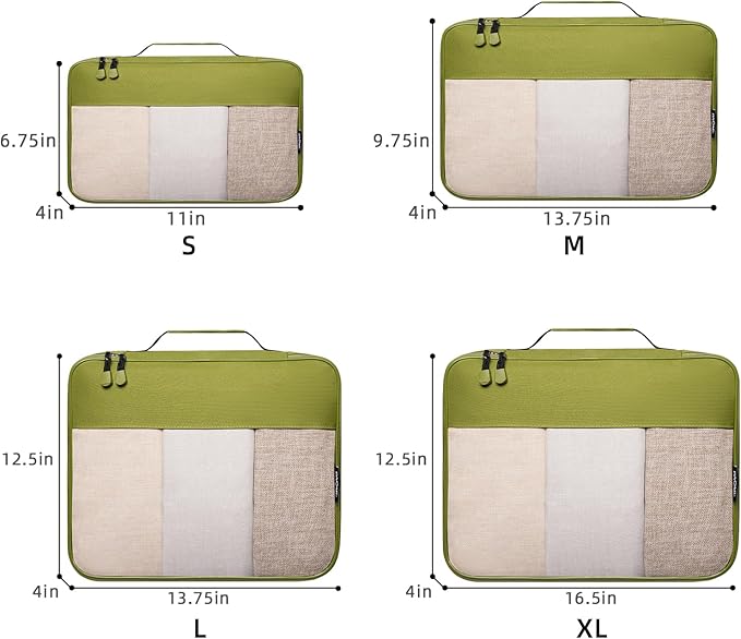 BAGAIL Clear Packing Cubes Packing Organizer for Travel Accessories Luggage suitcase