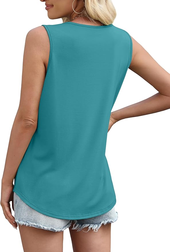 WIHOLL Women's Square Neck Tank Top
