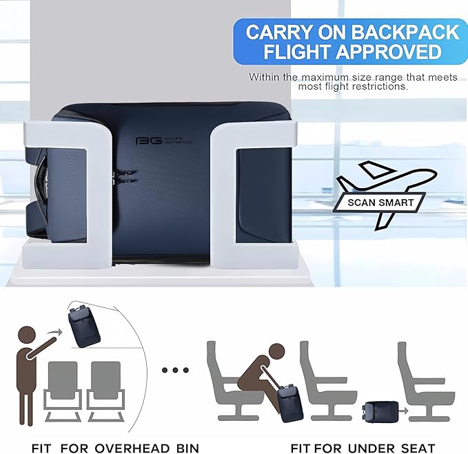 BANGE Laptop Backpack for 17.3Inch Notebook,Waterproof Travel Backpacks,High Tech Backpack with Water Bottle, Business Backpacks for Men and Women