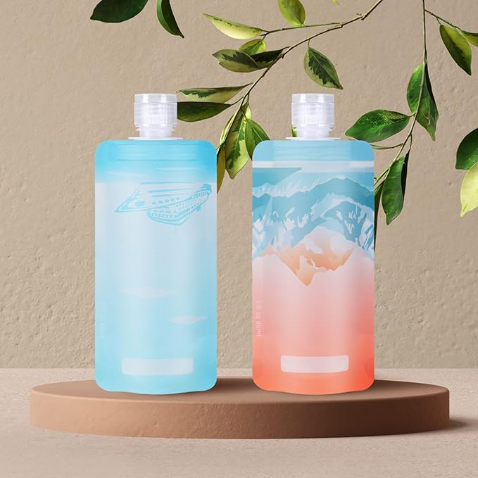 PACKISM 13 Pack Travel Pouches for Toiletries, 3 oz TSA Approved Liquid Containers, Leak Proof Squeeze Bags for Cruise & Camping, Space Saving Refillable Carriers, Brilliant Mountain Cruise Ship