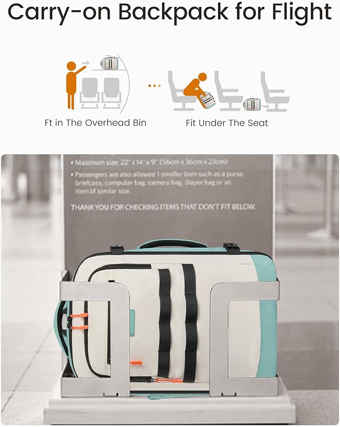 LOVEVOOK 50L Travel Backpack for Women & Men, TSA Approved Carry On Backpack with 3 Packing Cubes, Waterproof Personal Item Bag Fits 17" Laptop, Weekender Essentials Overnight Backpack for Trip