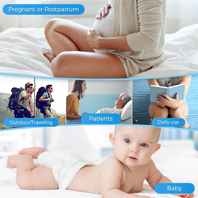 HEYAXA Portable Bidet for Travel, Rechargeable High Pressure Travel Bidet Sprayer for Women, Men, Baby and Hemorrhoid Relief, Waterproof Peri Bottle for Postpartum Care(White)