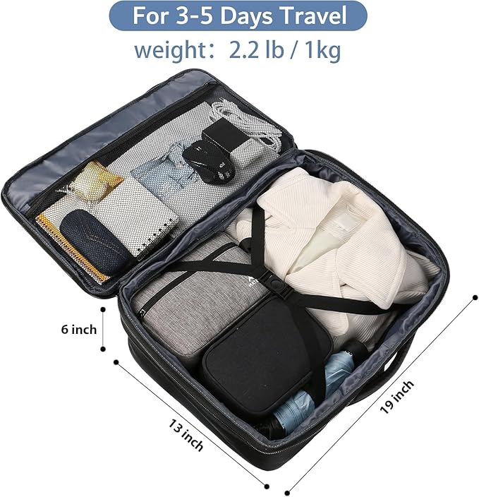MATEIN Carry on Backpack for Airplanes, Expandable Travel Backpack Airline Approved with Hidden Shoulder Strap for Men Women, Lightweight Casual Daypack Bags for Travelling, Camping, Business