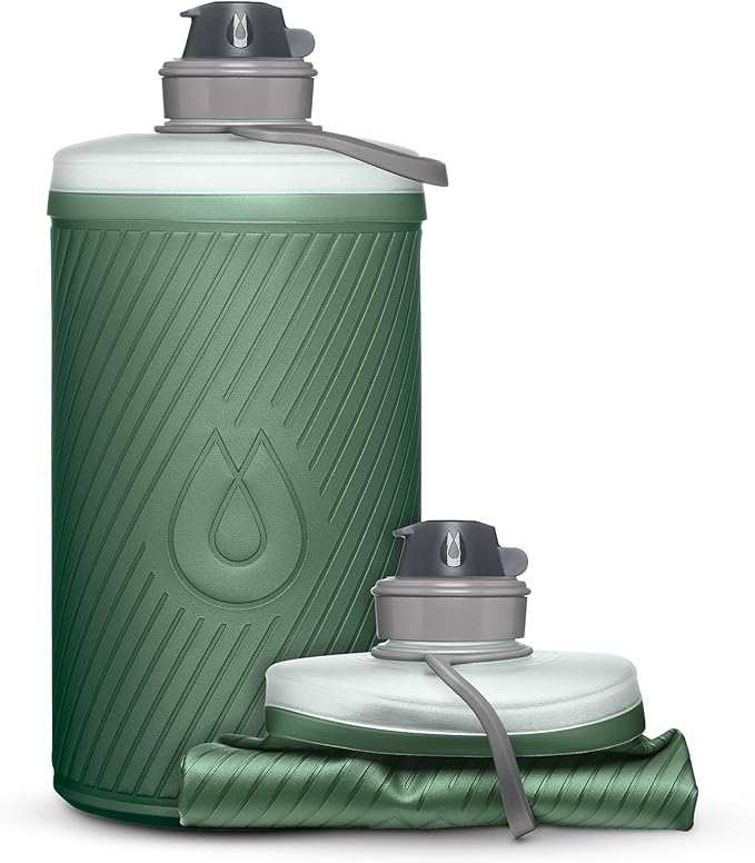 HydraPak Flux - Collapsible Backpacking Water Bottle (750ml, 1L, 1.5L) - BPA Free, Ultra Light, Spill-Proof Twist Cap