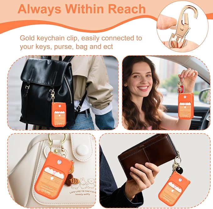 Hand Sanitizer Spray Case for Touchland Silicone Touchland Case Keychain Cute Hand Sanitizer Holder Keychain Compatible with Touch land Power Mist Gentle/Glow Mist