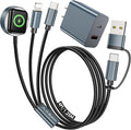 Travel Essentials for Apple Watch Charger,3 in 2 USB C Cable PD20W Block for Multi Charging Cable Cord,Vacation Camping RV Essentials Portable Designed for iWatch &iPhone 17-11 -4.1FT