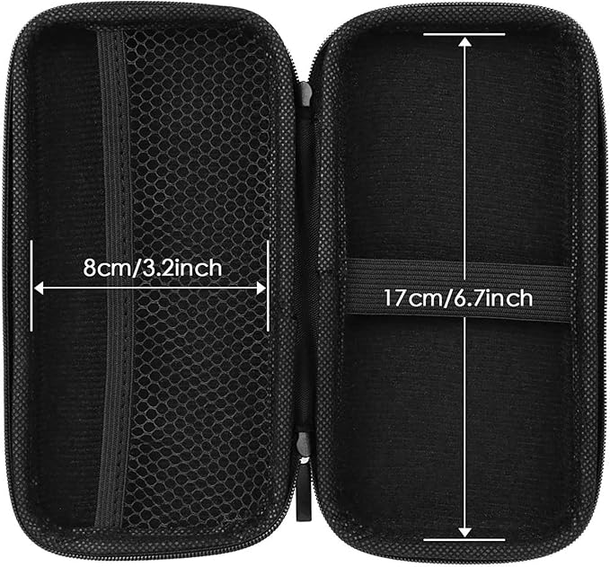 iMangoo Travel Essential Electronics Organizer Pouch Charger Case, Shockproof Dual Zipper Power Bank Cables Tech Accessories Purse, Men & Women Travel Must Have Storage Bag, 6.5x3.2x1 inch Blue