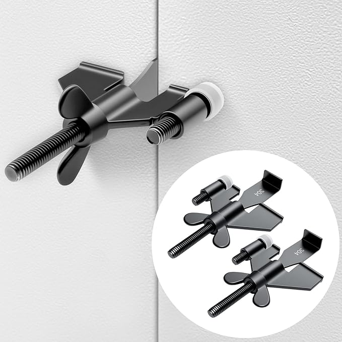 2 Pack Black Portable Door Lock Home Security Door Locker Travel Lockdown Locks for Additional Safety and Privacy Perfect for Traveling Hotel Home Apartment College