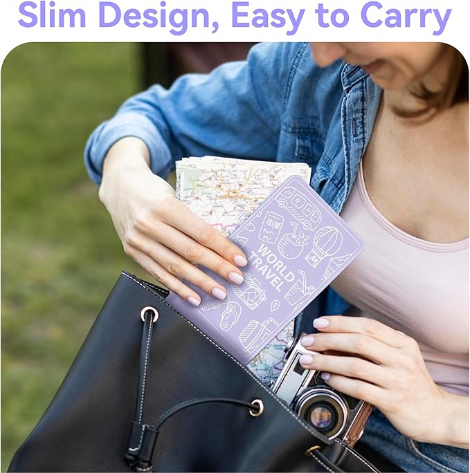 Airplane Phone Holder Mount, Travel Essentials Flexible Phone Holder, Airplane Tablet Holder for Flying, Desk, Compatible with iPhone, Smartphone, Tablet, Purple