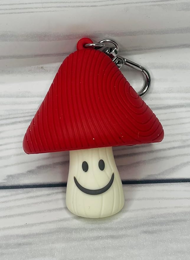 Bath and Body Works Wooden Red Cap Mushroom Pocketbac Hand Sanitzer Holder