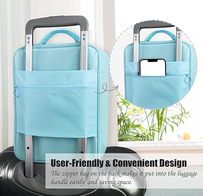 Travel Shoe Bag Waterproof Shoe Organizer Bag Holds 3 Pair of Shoes Shoe Packing Cube for Suitcase Travel and Daily Use Storage Pouch with Handle (Blue)