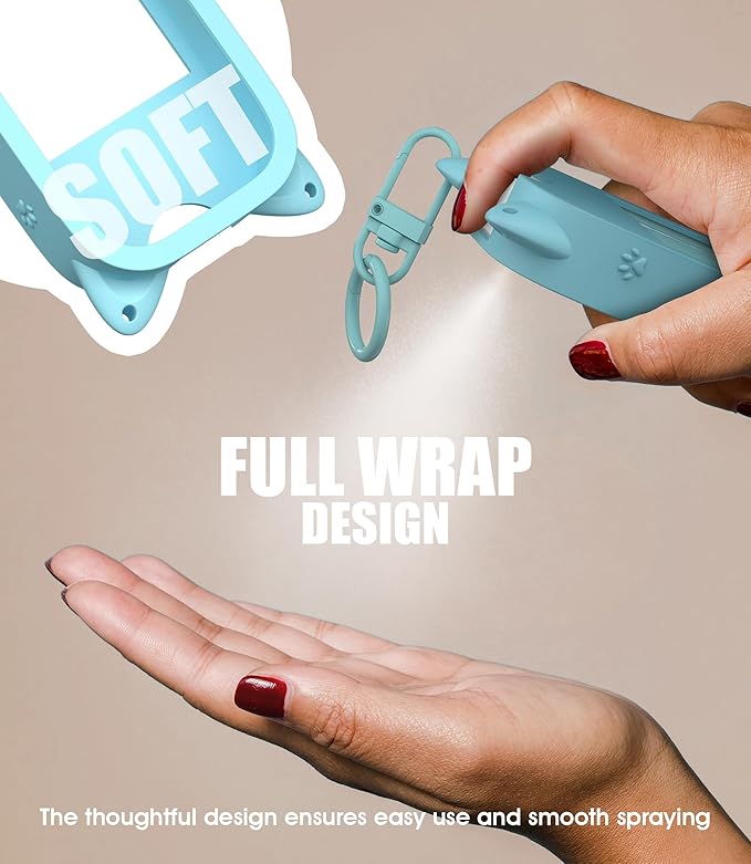 Sonnorel Silicone Case Compatible with Touchland Hand Sanitizer Spray (Fit for 1 FL OZ/30 mL Ver), Portable keychain