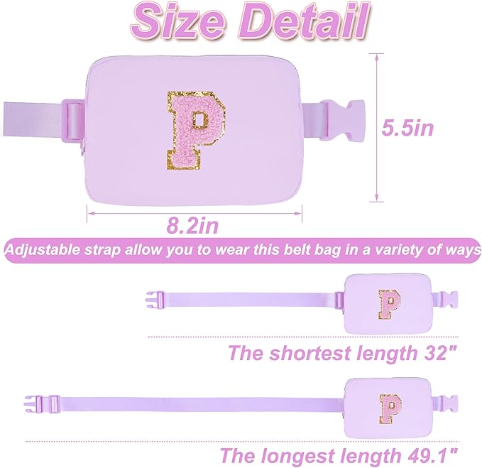 Uygafly Birthday Gifts for 6 7 8 9 10 11 12 13 Year Old Girls,Fanny Pack Belt Bag Crossbody Bags for Women Girls Kids,Fashion Waist Packs Cute Teen Trendy Stuff Travel Essentials | Lavender,P