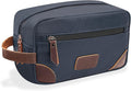 Wohlbege Men's Travel Toiletry Bag - Large Waterproof Organizer, 2 Zippered Pockets for Shaving/Cosmetic,Portable Bathroom Bag for Travel/Gym/Business Trips