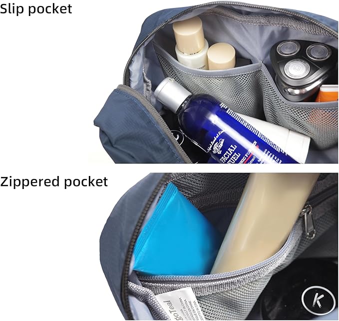 Travel Toiletry Bag 8L, Large Packing Cube with Waterproof TPU Wet/Dry Compartment