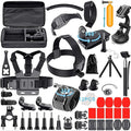 Reflex Camera 59-in-1 Action Camera Accessories Kit Compatible with GoPro Hero 13, 9-12, DJI Osmo Action 2, 3, 4, Pro 5, Insta360 Ace Pro/Ace Pro 2 Akaso and Other Sports Cameras & Durable Case